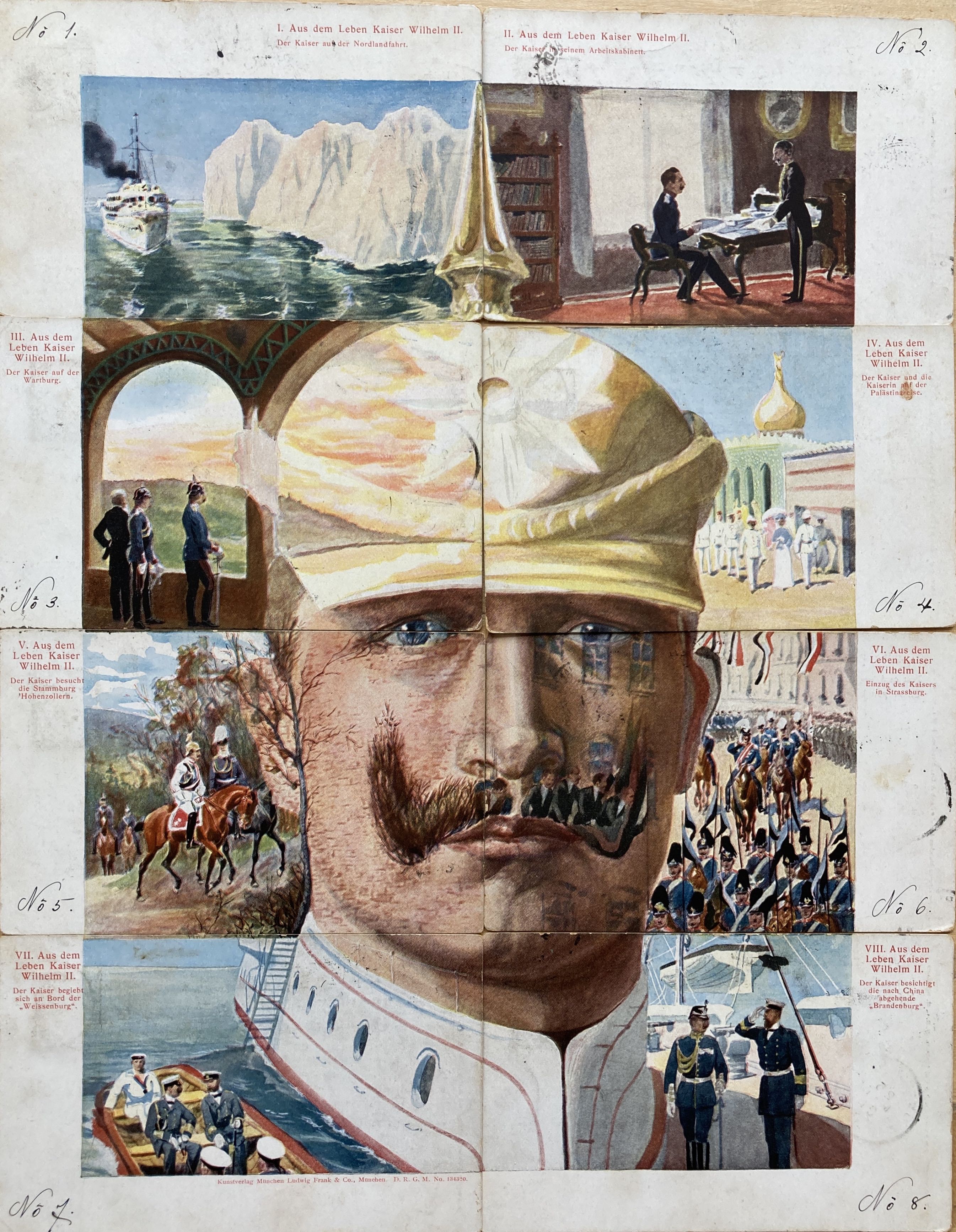 Composite of all eight cards (PC_German14a-h)
