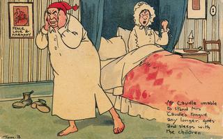 Mr Caudle unable to stand Mrs Caudle’s tongue….