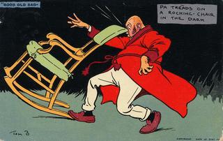 Good Old Dad - Pa treads on a rocking chair….
