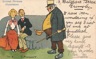 Cricket Phrases Illustrated - Caught