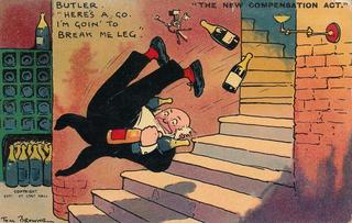 New Compensation Act - Butler. Here’s a go. I’m goin’ to break me leg