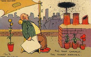 Good Old Dad - His roof garden; the sweep arrives