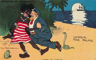 Spooning by Moonlight - Under the palms