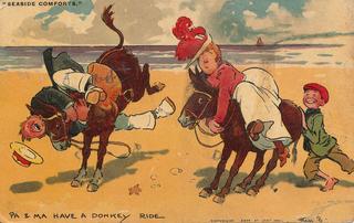 Seaside Comforts - Pa & Ma have a donkey ride