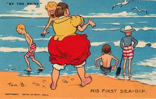 By the Briny - His First Sea-dip