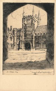 Founder’s Tower from the gate to St Swithun's