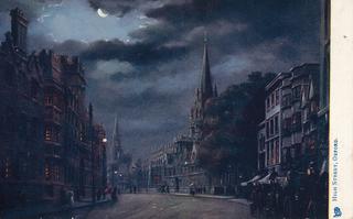 Oxford High Street at night