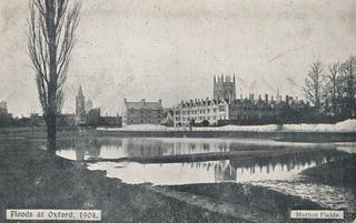 Floods at Oxford 1904 - Merton Fields