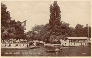 College Barges on the Isis