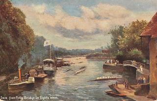 Isis from Folly Bridge in Eights Week