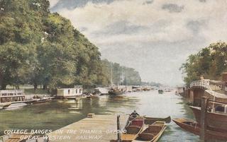 College Barges on the Thames