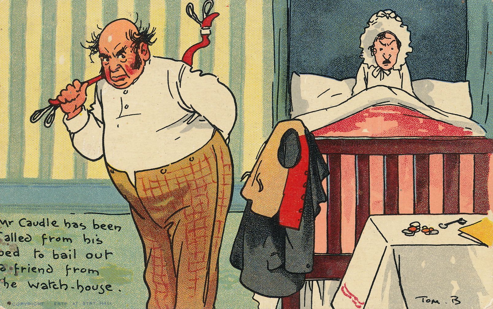 Mr Caudle - Mr Caudle has been called from his bed to bail out a friend….
