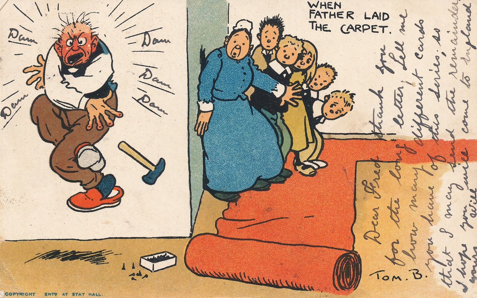 When Father laid the carpet