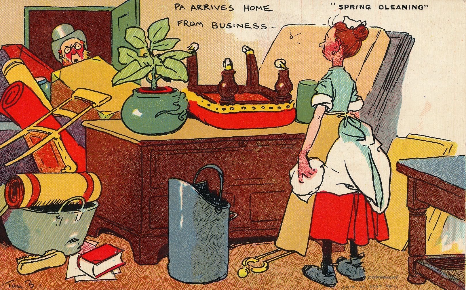 Spring Cleaning - Pa arrives home from business