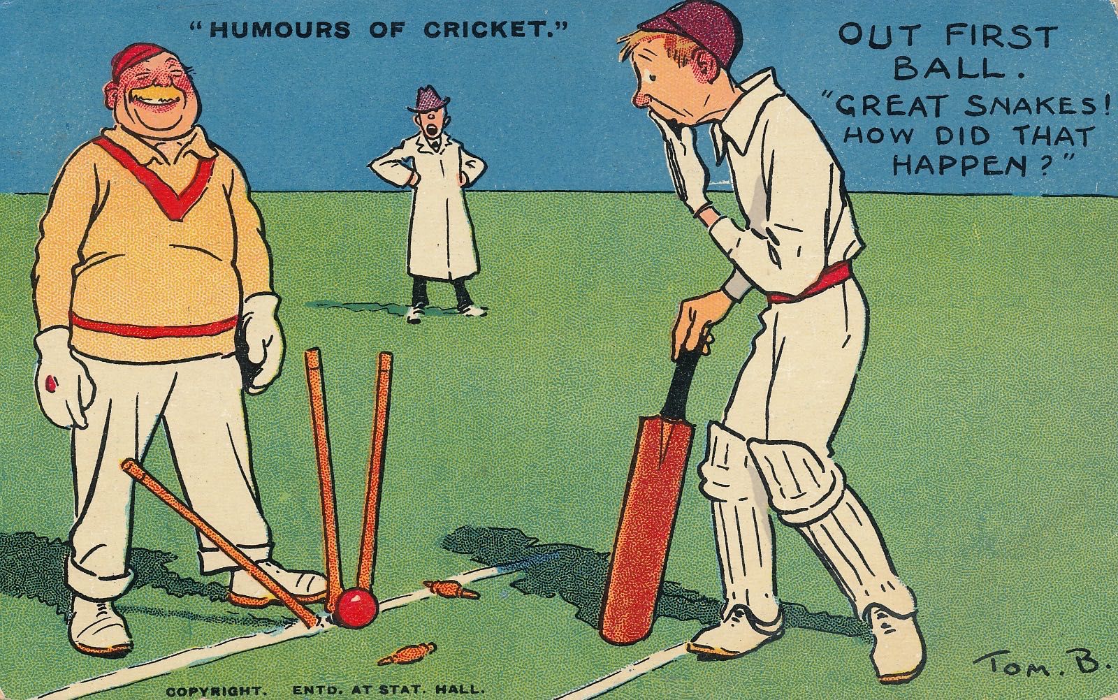 Humours of Cricket - Out first ball