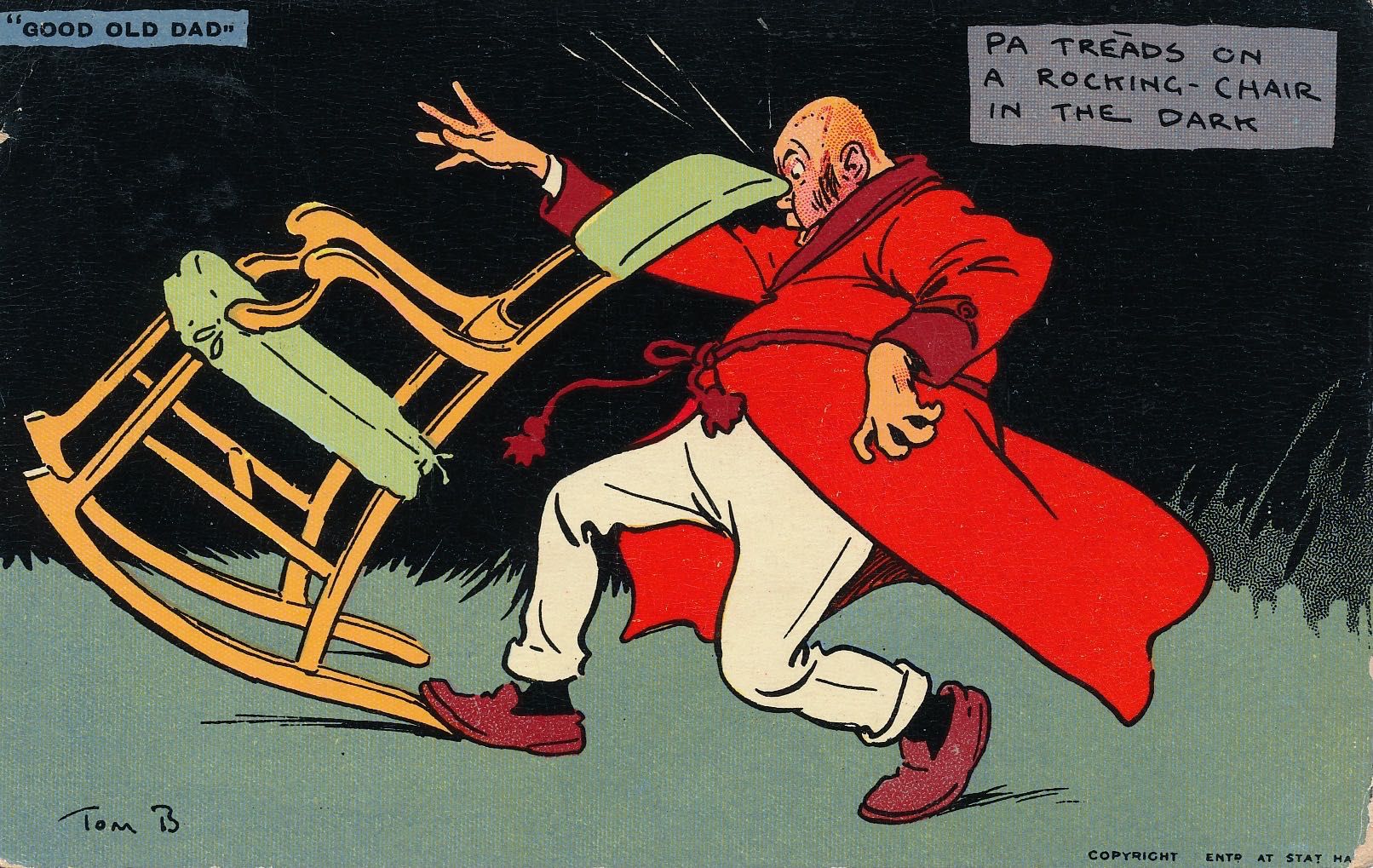 Good Old Dad - Pa treads on a rocking chair….