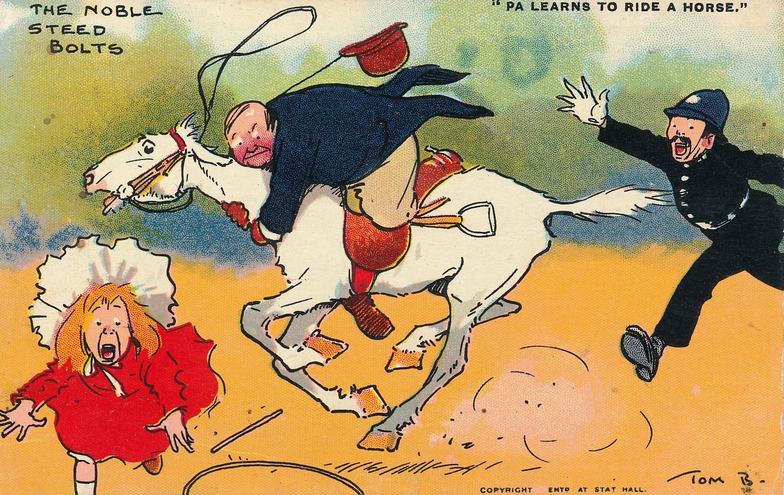 Pa learns to ride a horse - The noble steed bolts