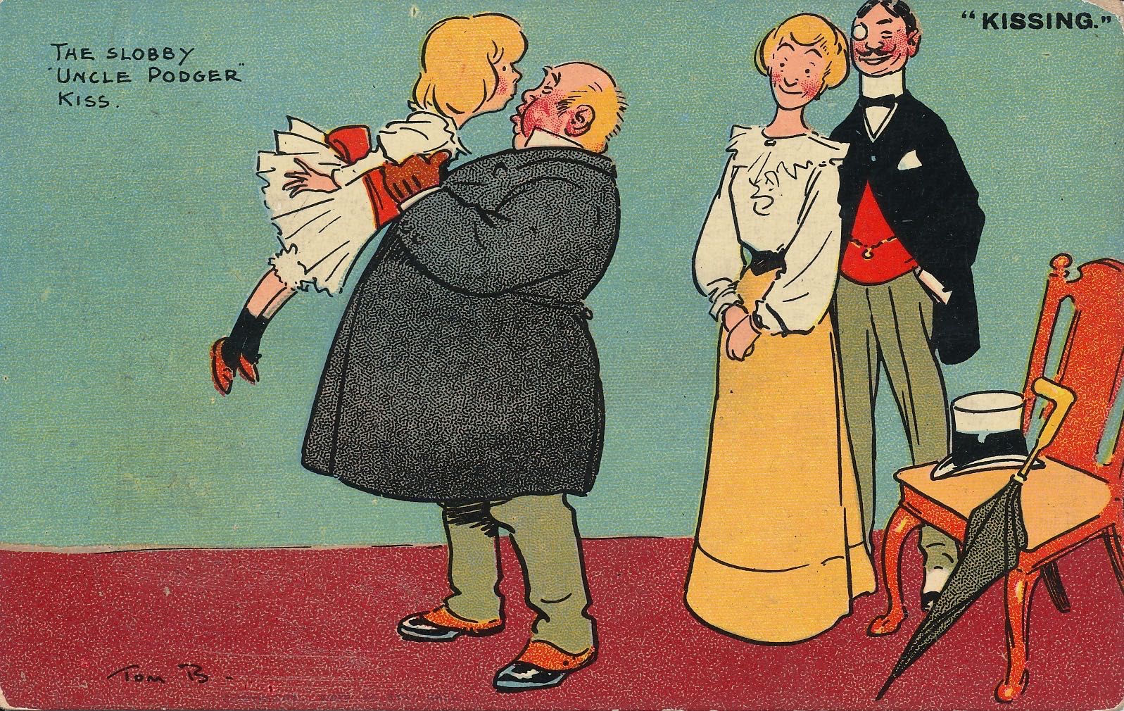 Kissing - The slobby Uncle Podger kiss