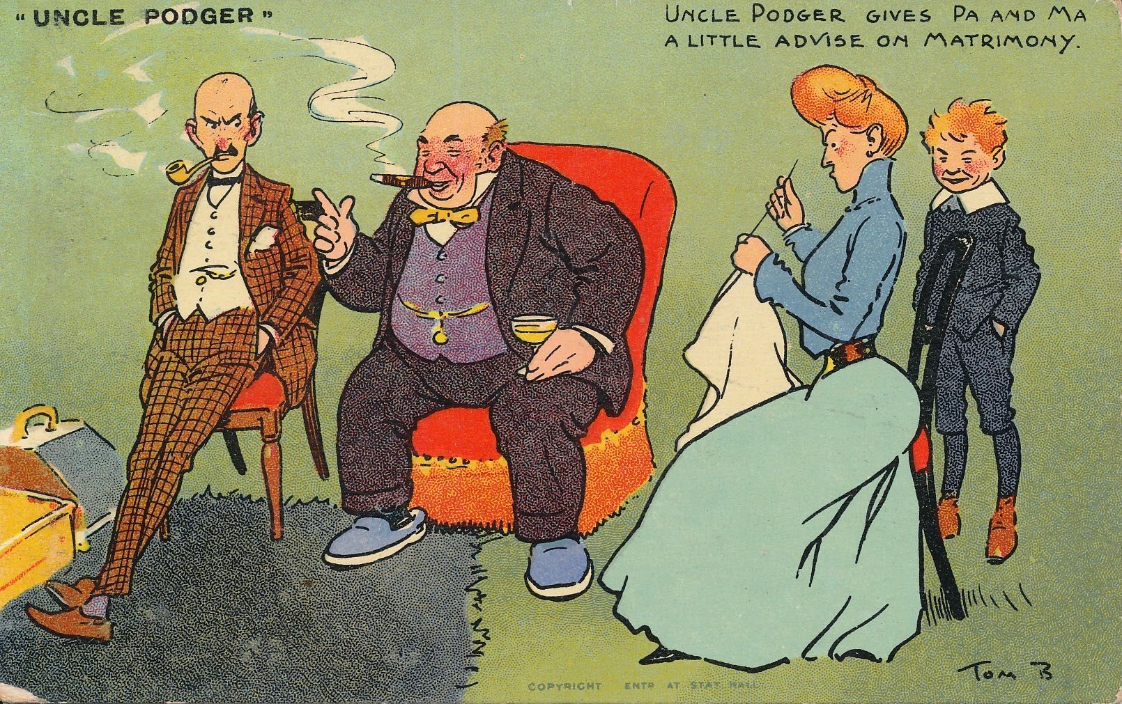 Uncle Podger - He gives Ma and Pa advice on matrimony