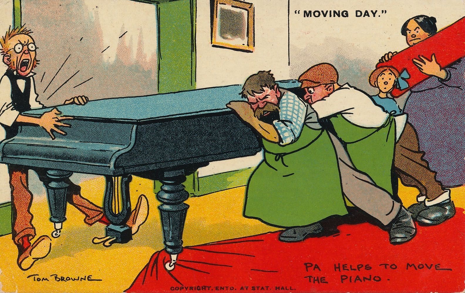 Moving Day - Pa helps to move the piano