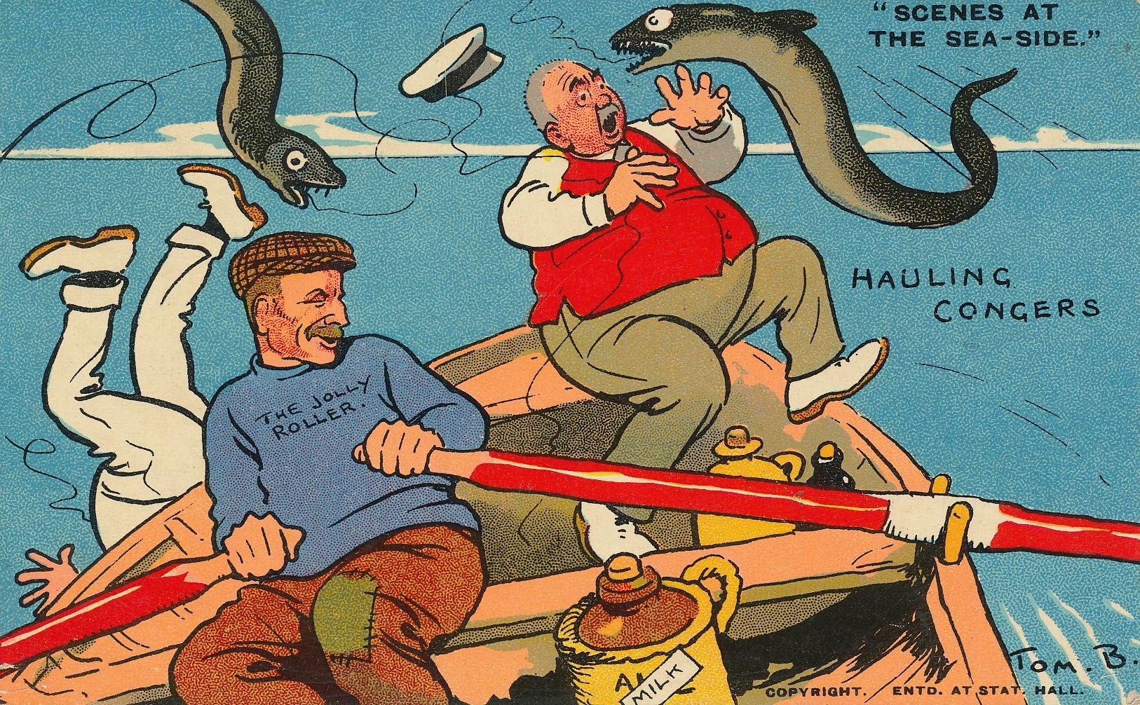 Scenes at the Sea-side - Hauling congers