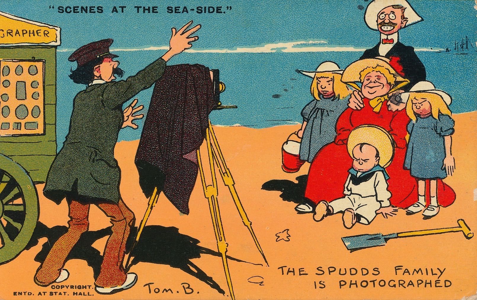 Scenes at the Seaside - The Spudds family is photographed