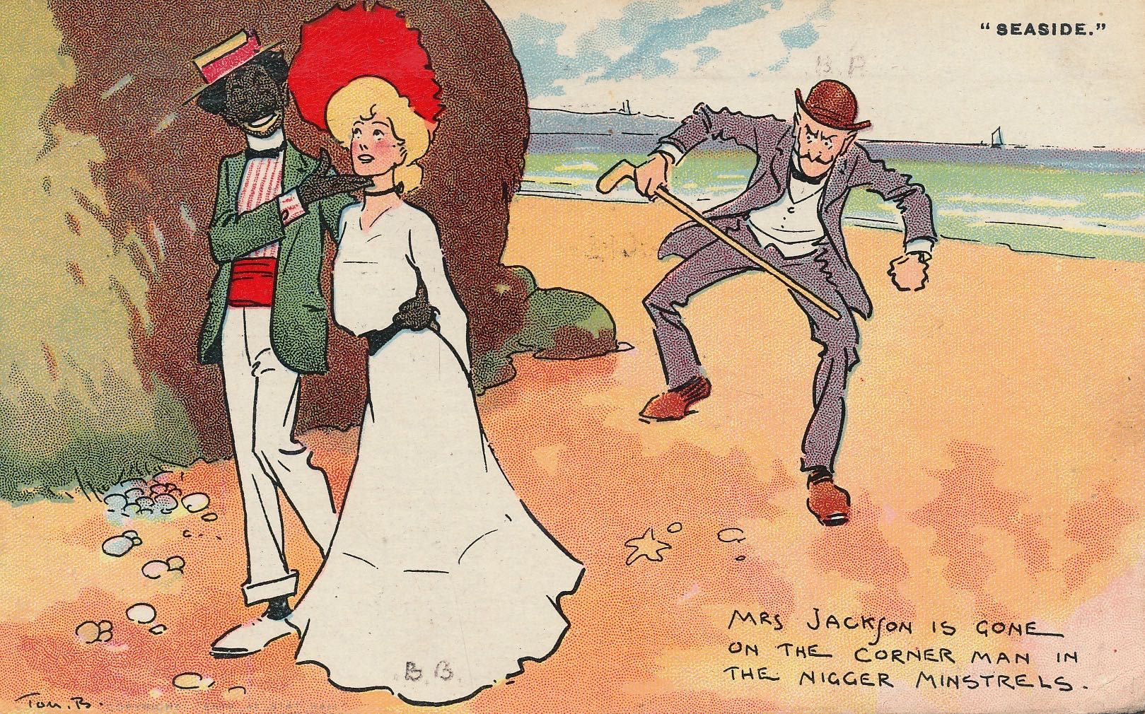 Seaside - Mrs Jackson is gone on the corner man in the N**** Minstrels
