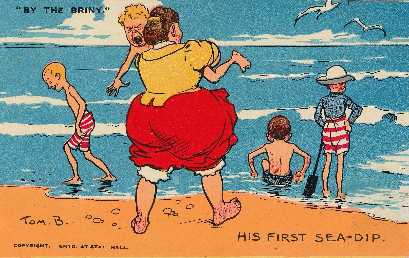 By the Briny - His First Sea-dip