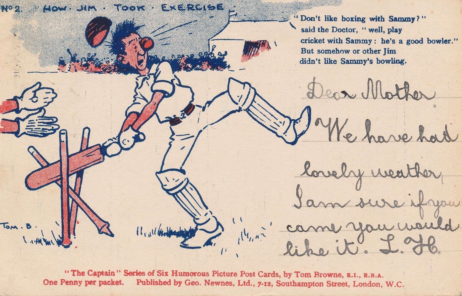 No 2 - How Jim took exercise - Cricket