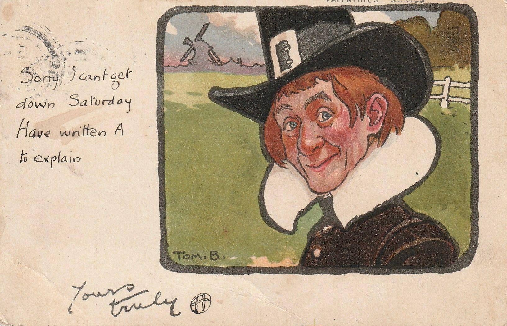 Early Valentine’s “Yours Truly” card