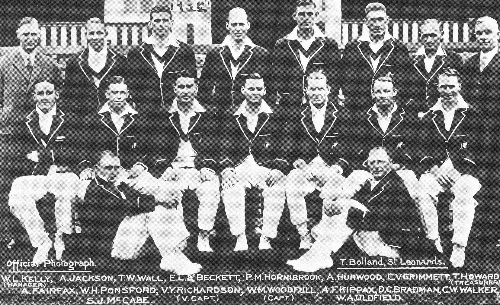 Australian touring party in England April - August 1930