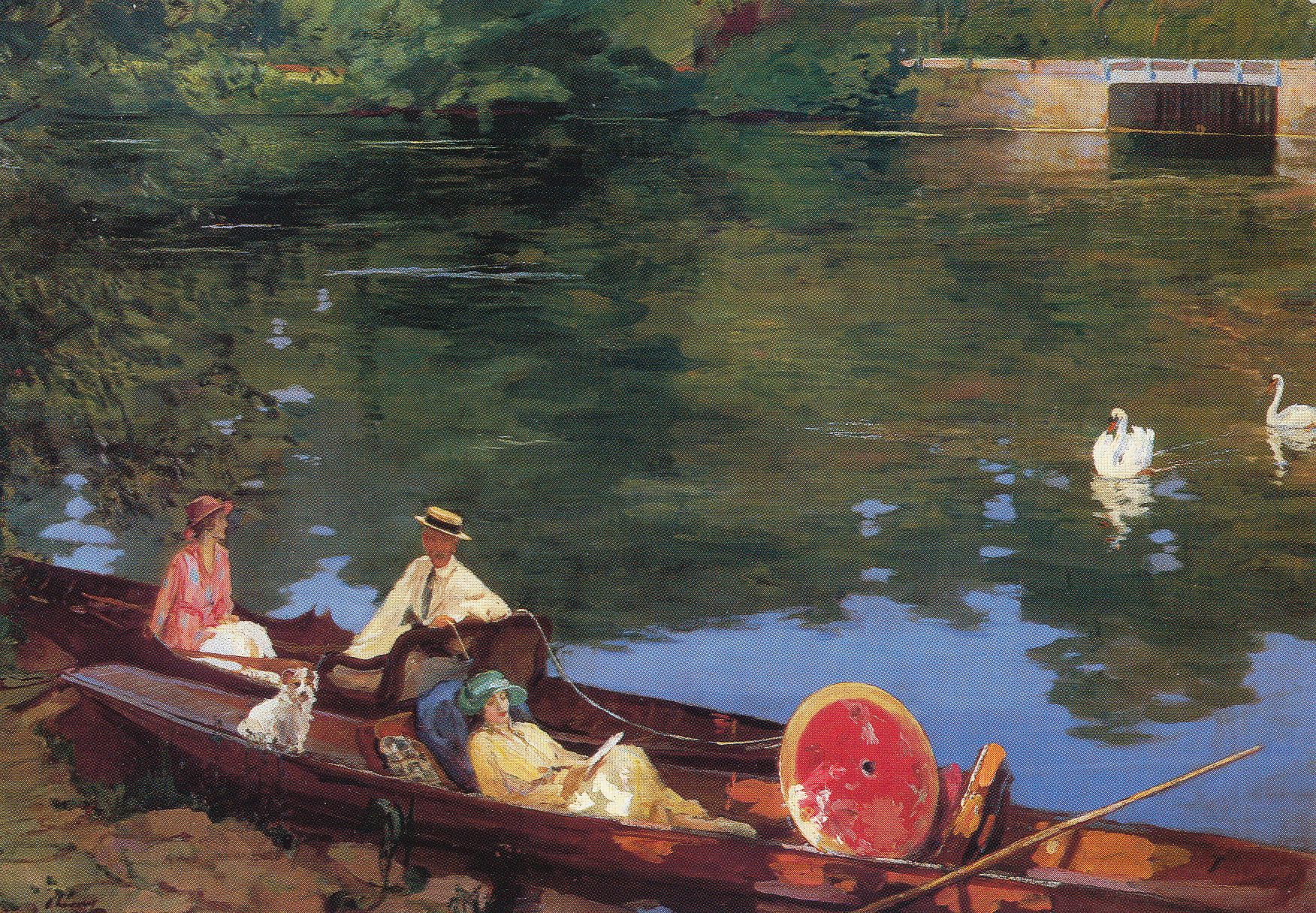 Detail from “The Wharf” by Lavery (1917)