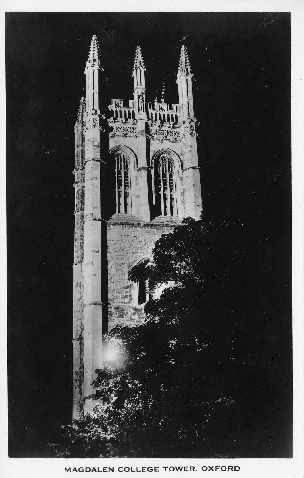 Magdalen Tower at night