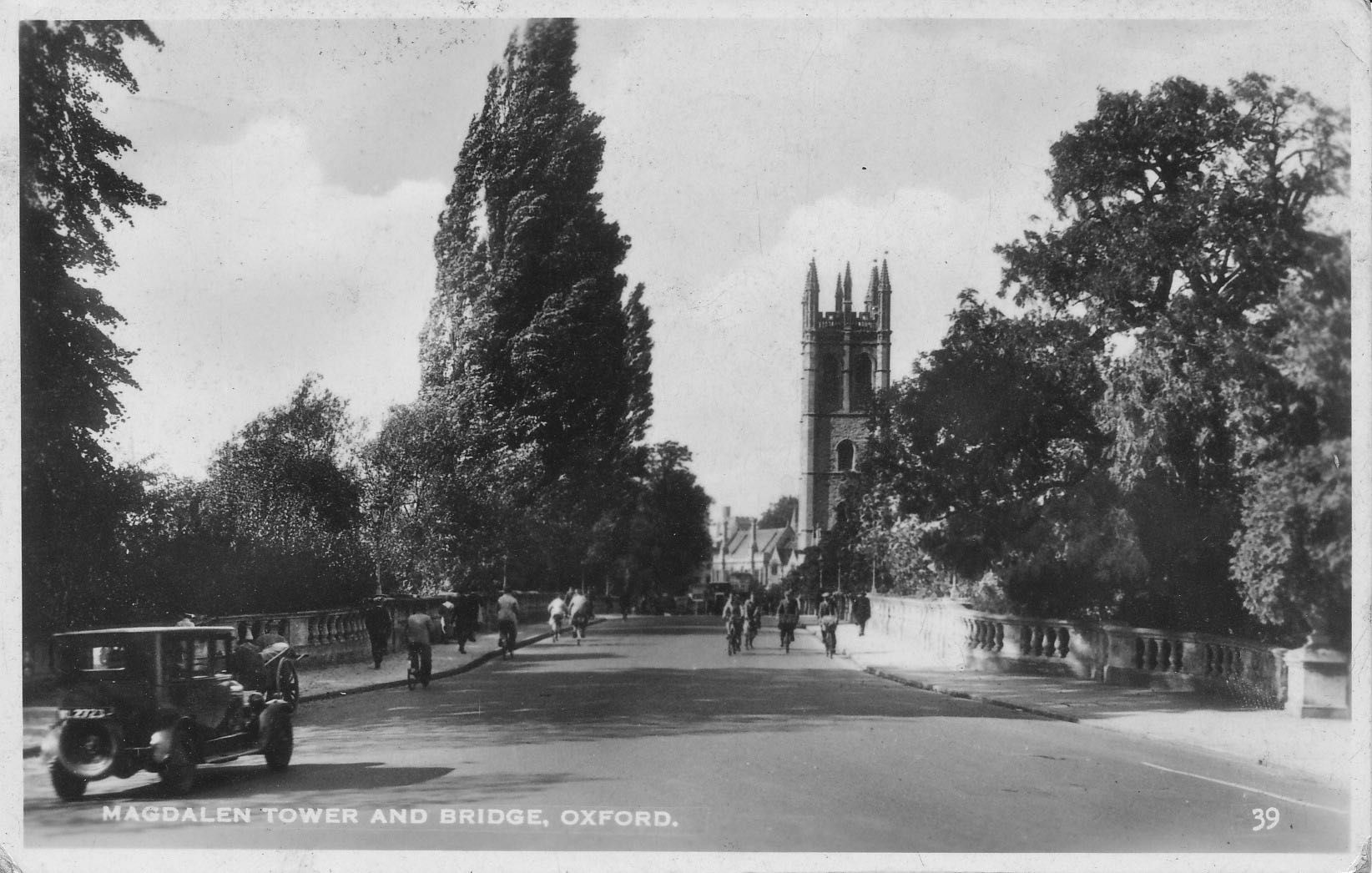 Magdalen Tower and Bridge mid 1930s