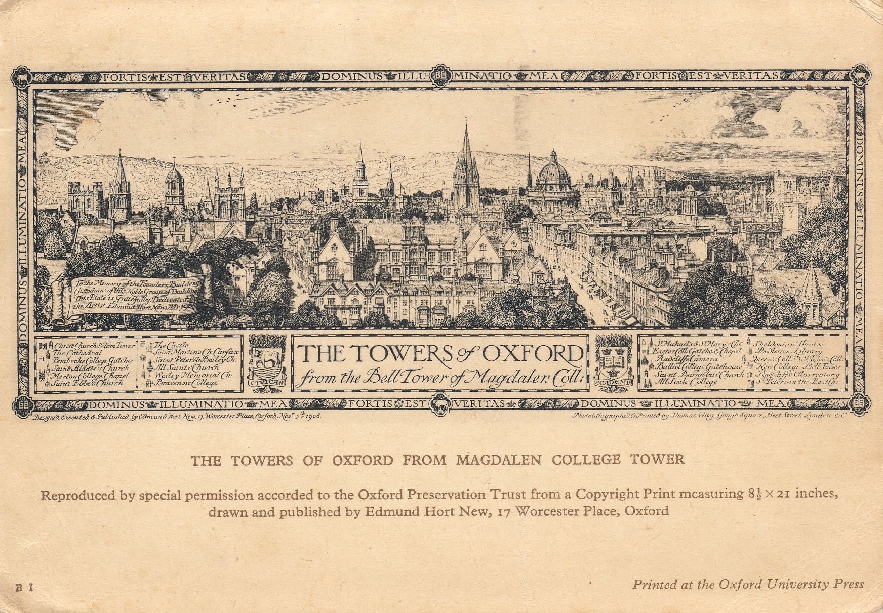 The Towers of Oxford from Magdalen College Tower