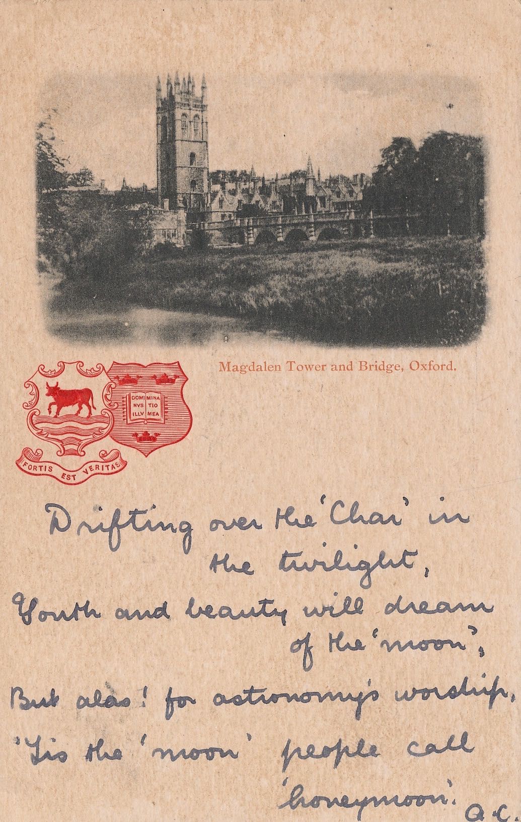 Magdalen Tower & Bridge + Oxford City & University Armorial Bearings