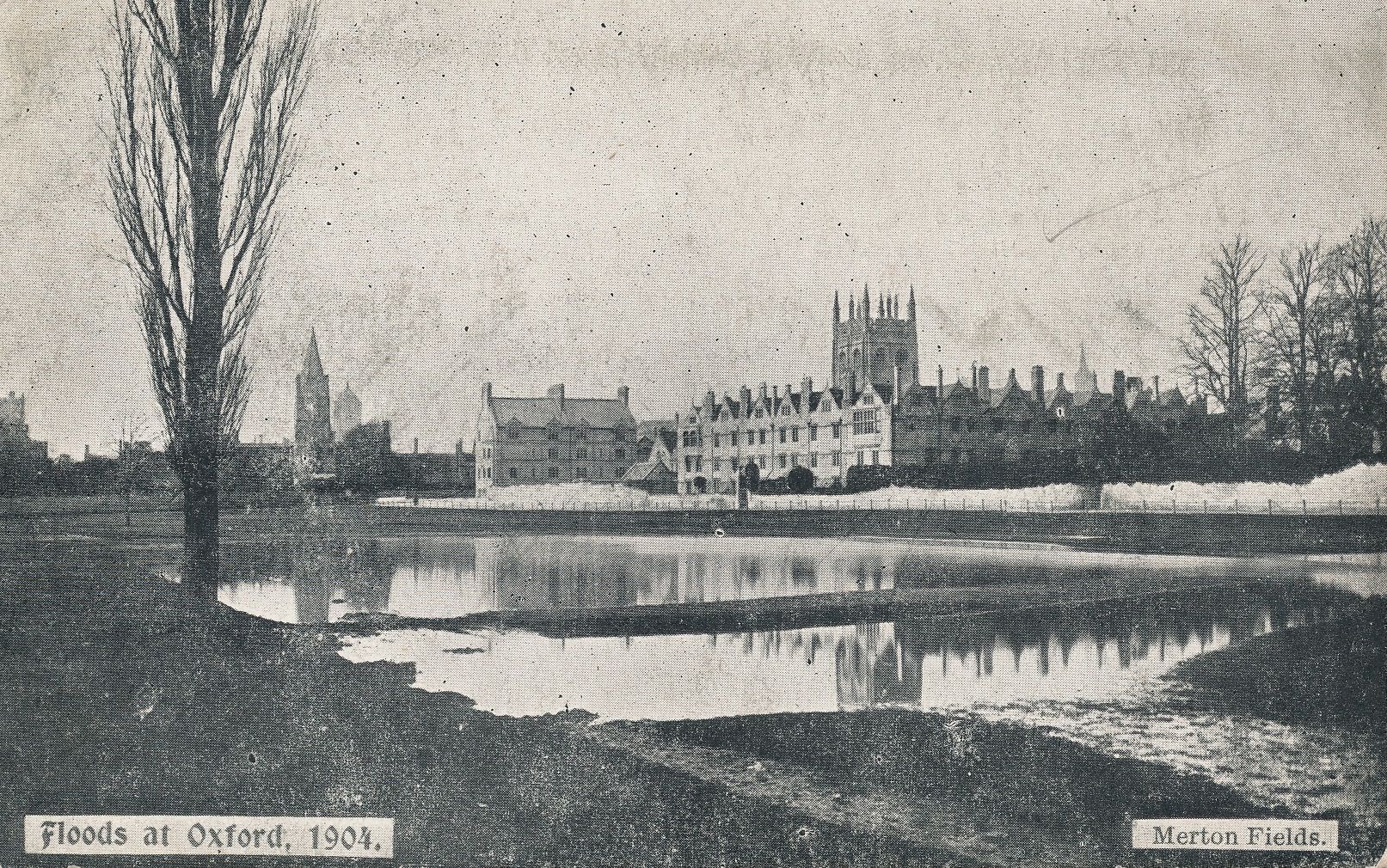 Floods at Oxford 1904 - Merton Fields