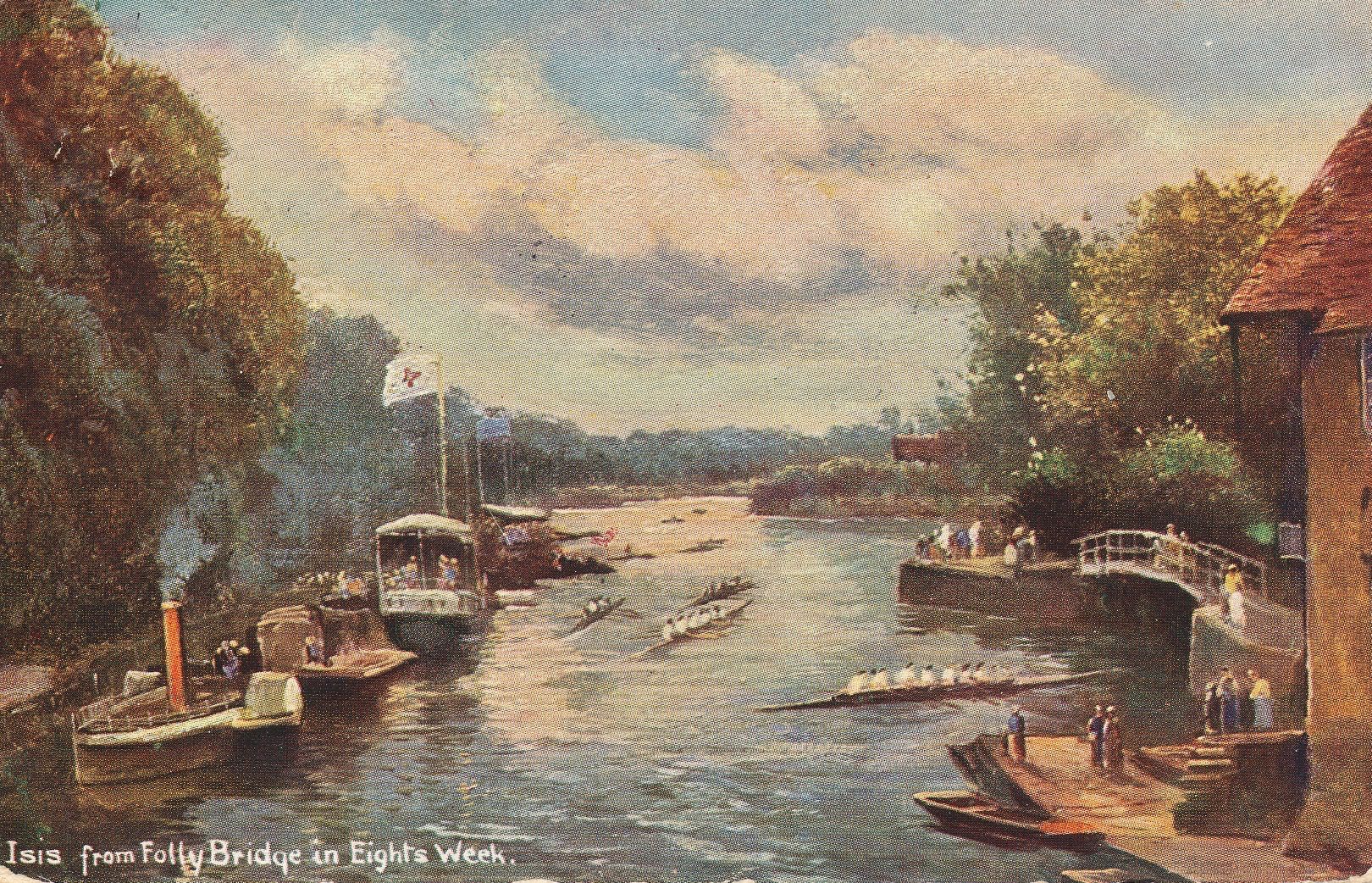 Isis from Folly Bridge in Eights Week