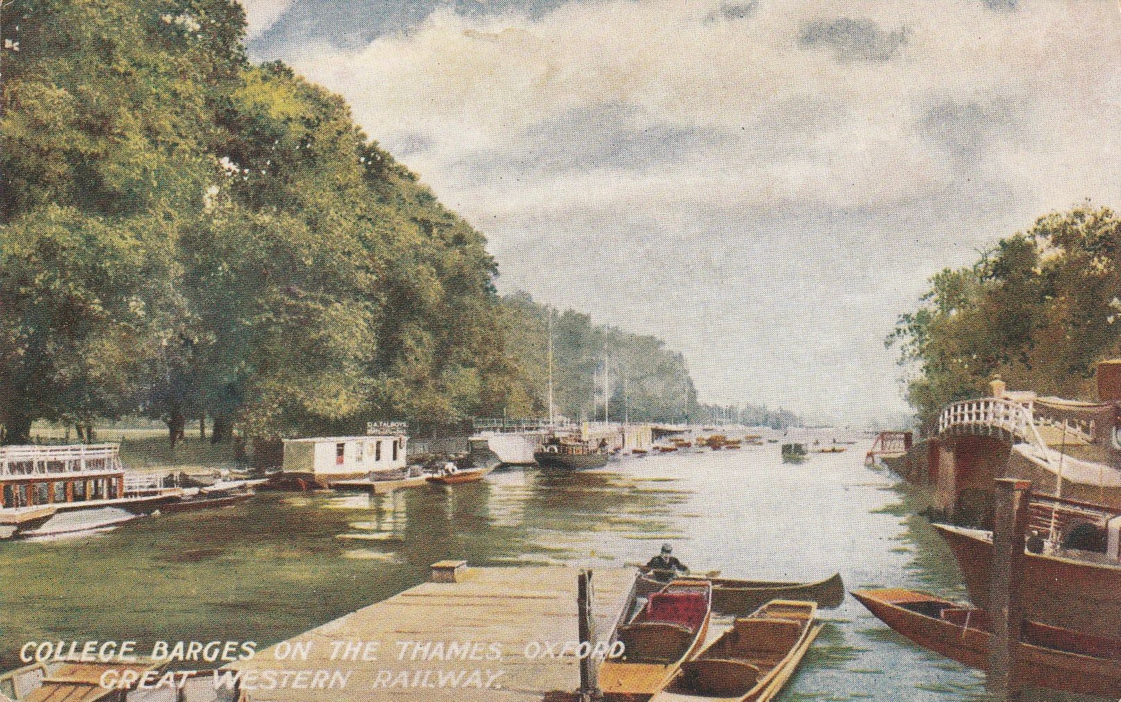 College Barges on the Thames